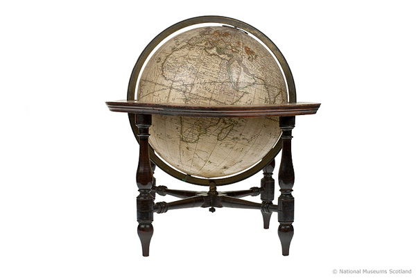 Globe made in Edinburgh by Scott and Kirkwood, 1804
