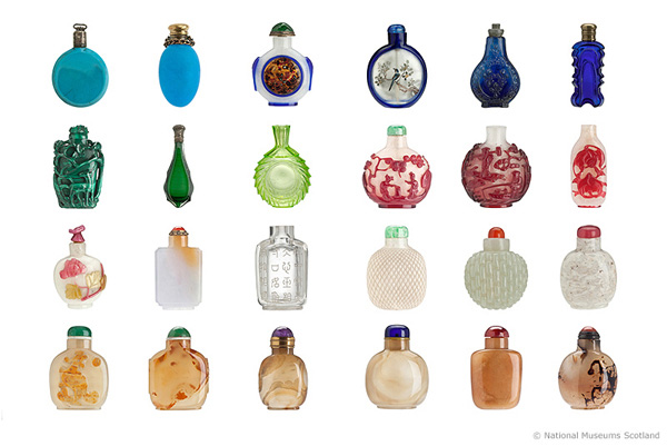 Scent bottles & snuff bottles from Bohemia & China 19th century AD